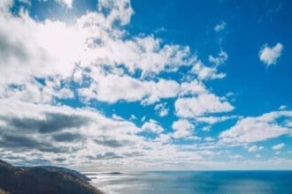 Scenic coastal trail with ocean view in Canada.
